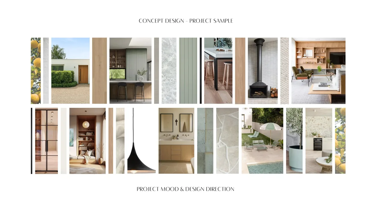 Concept design moodboard